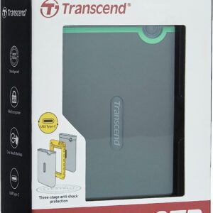 Transcend 2TB USB 3.1 Storejet 25M3 Portable Hard Drive (Iron Gray)
