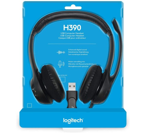 Logitech H390 – USB Computer Headset – Black