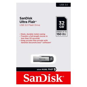 SanDisk Ultra Flair 32GB USB 3.0 150 MB/s Flash Drive (SDCZ73-032G-G46)