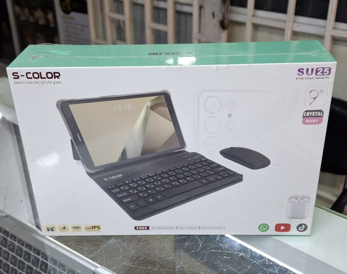 kids tablet S-COLOR SU25, 9'' Inch Smart Tablet PC, Wireless Keyboard With Mouse, 5G Tablet Pc , 8GB +512GB - Image 2
